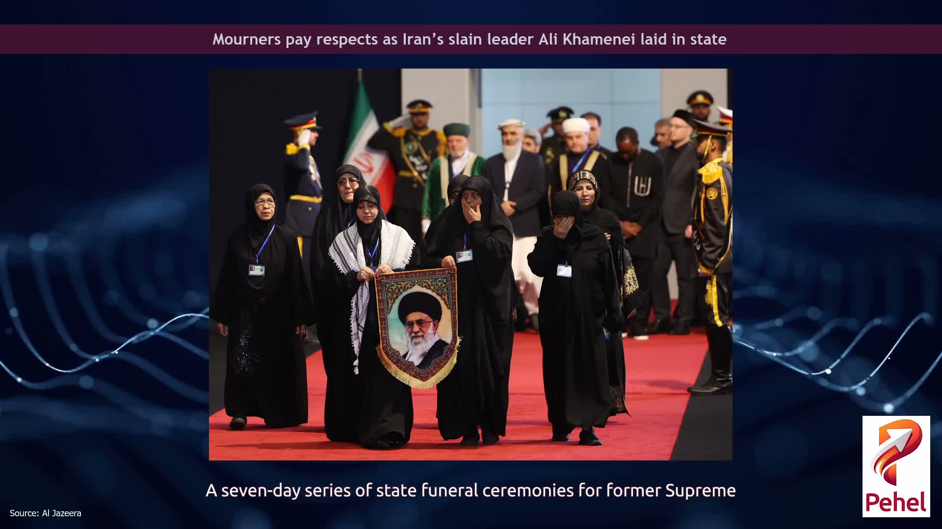 Mourners pay respects as Iran’s slain leader Ali Khamenei laid in state