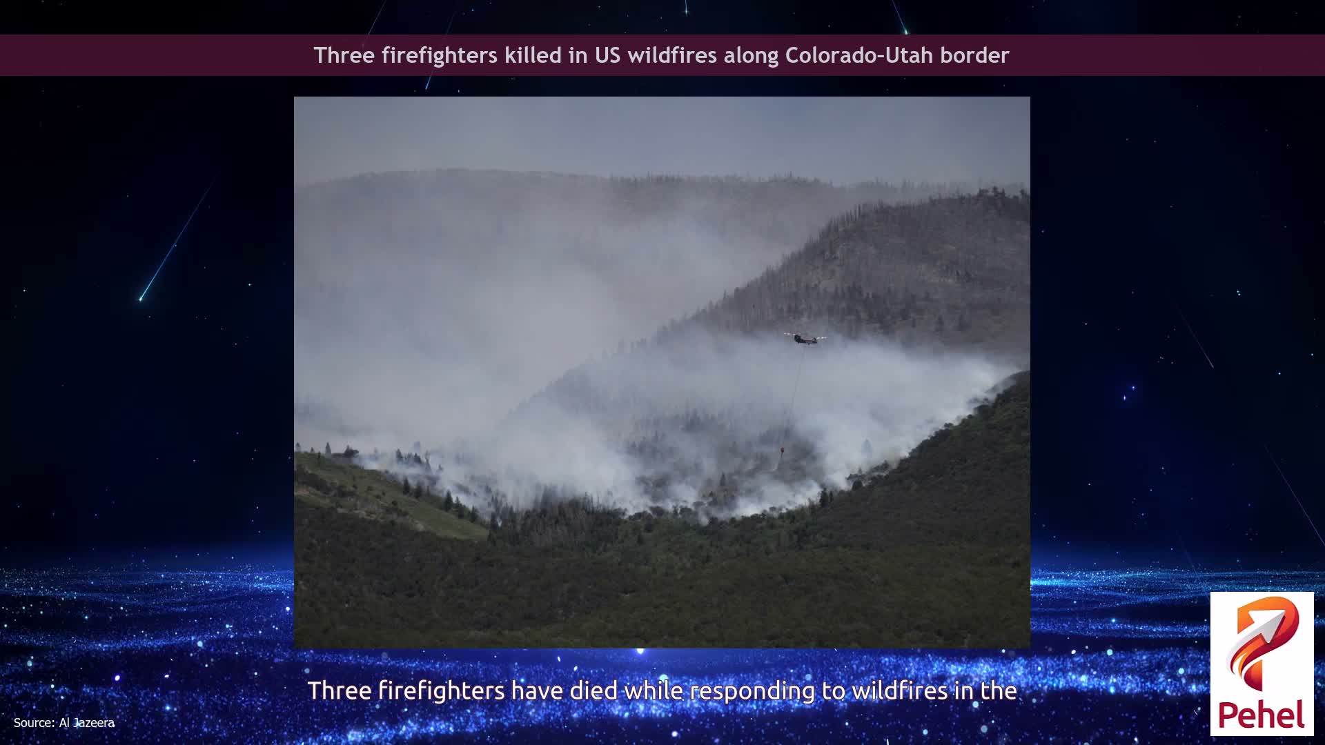 Three firefighters killed in US wildfires along Colorado–Utah border