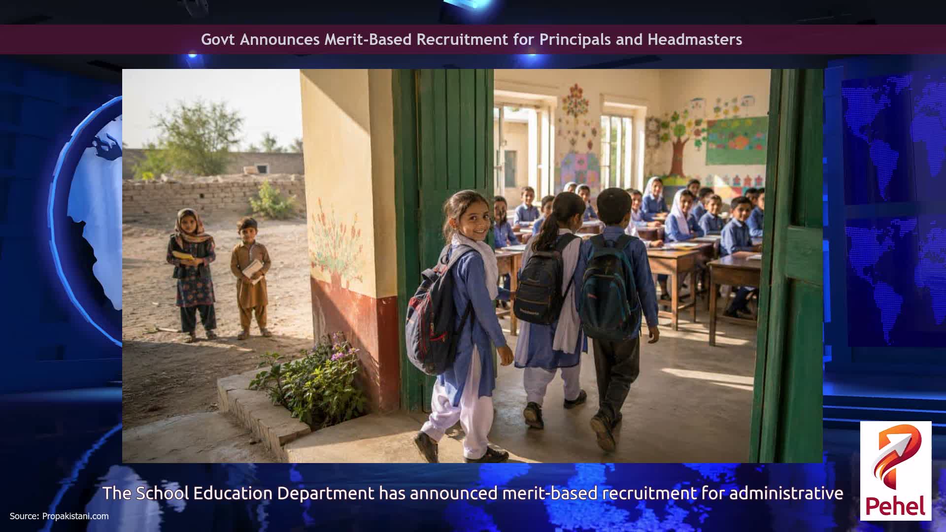 Govt Announces Merit-Based Recruitment for Principals and Headmasters