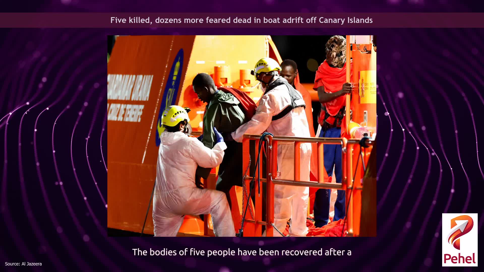 Five killed, dozens more feared dead in boat adrift off Canary Islands