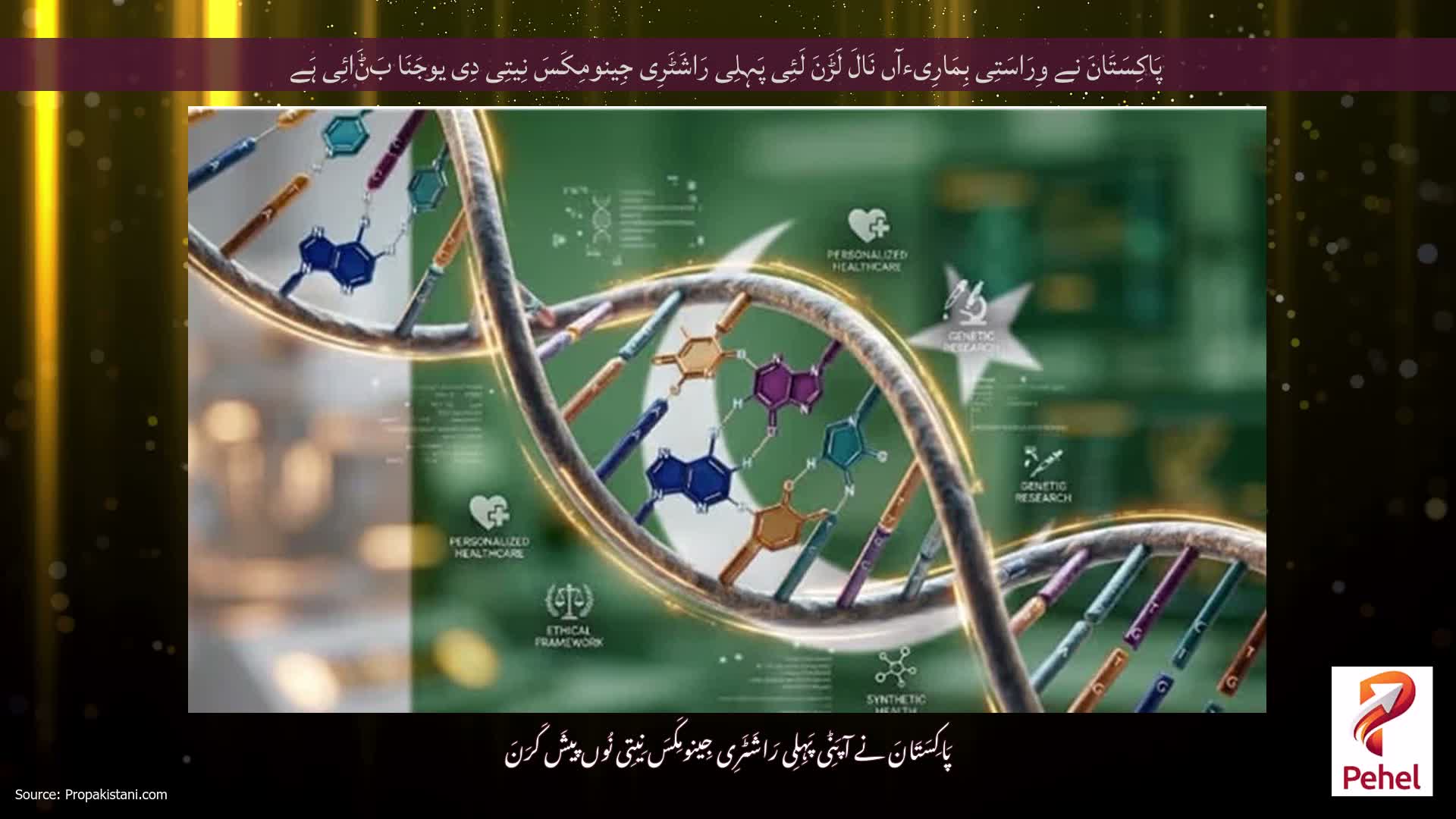 پَاکِسَتَانَ نے وِرَاسَتِی بِمَارِیءآں نَالَ لَڑَنَ لَئِی پَہِلِی رَاشَٹَرِی جِینومِکَسَ نِیتِی دِی یوجَنَا بَݨَائِی ہَے
