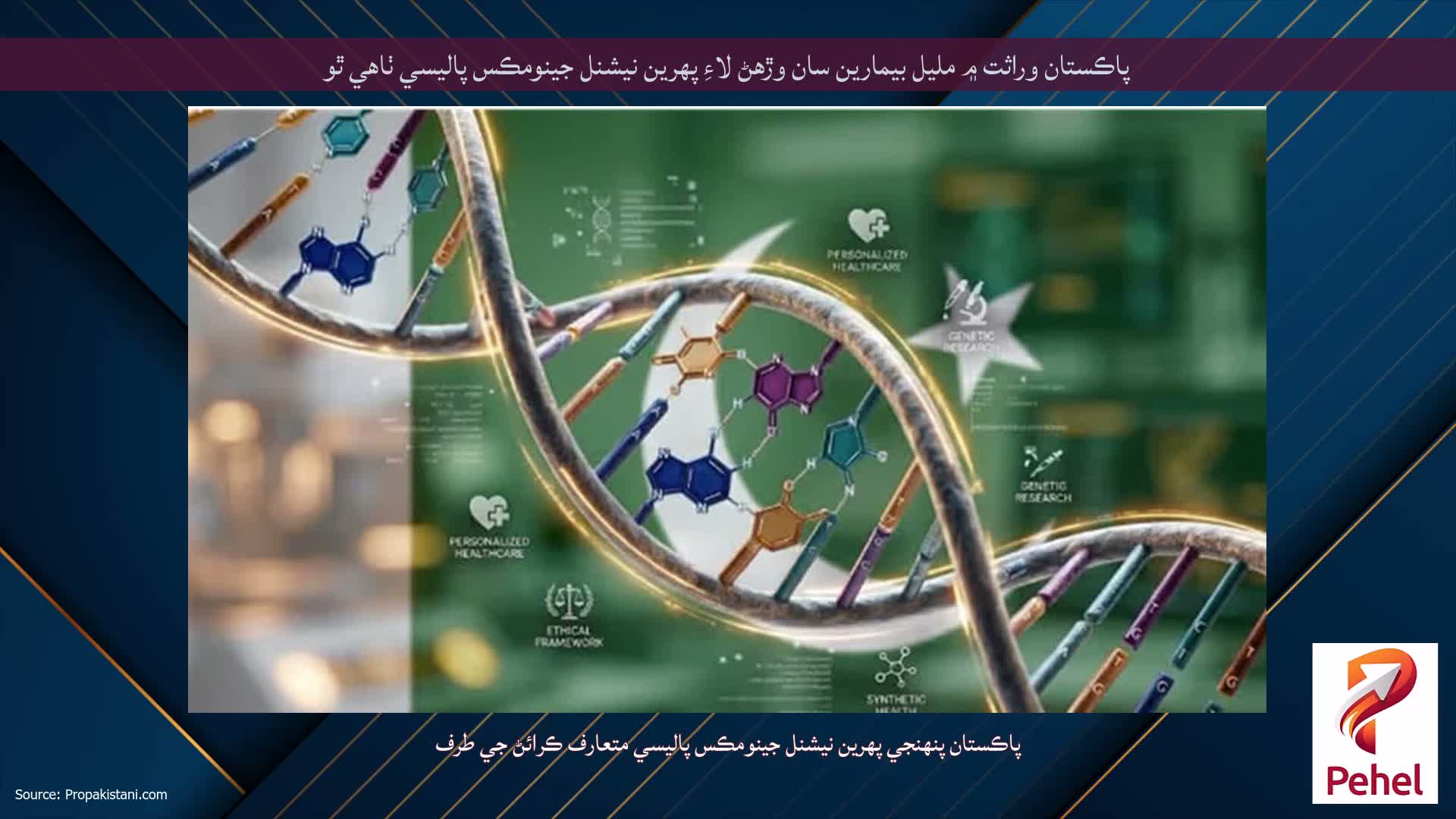 پاڪستان وراثت ۾ مليل بيمارين سان وڙهڻ لاءِ پهرين نيشنل جينومڪس پاليسي ٺاهي ٿو