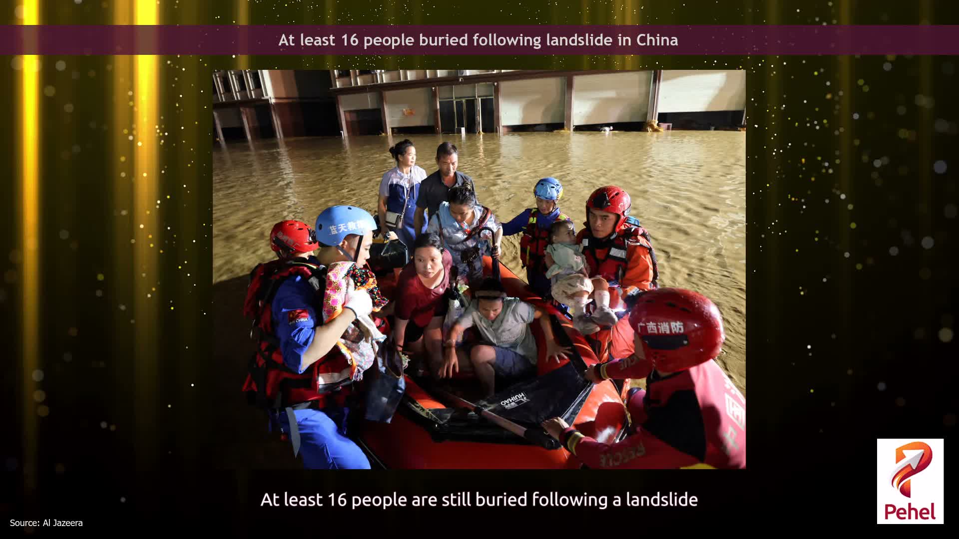 At least 16 people buried following landslide in China