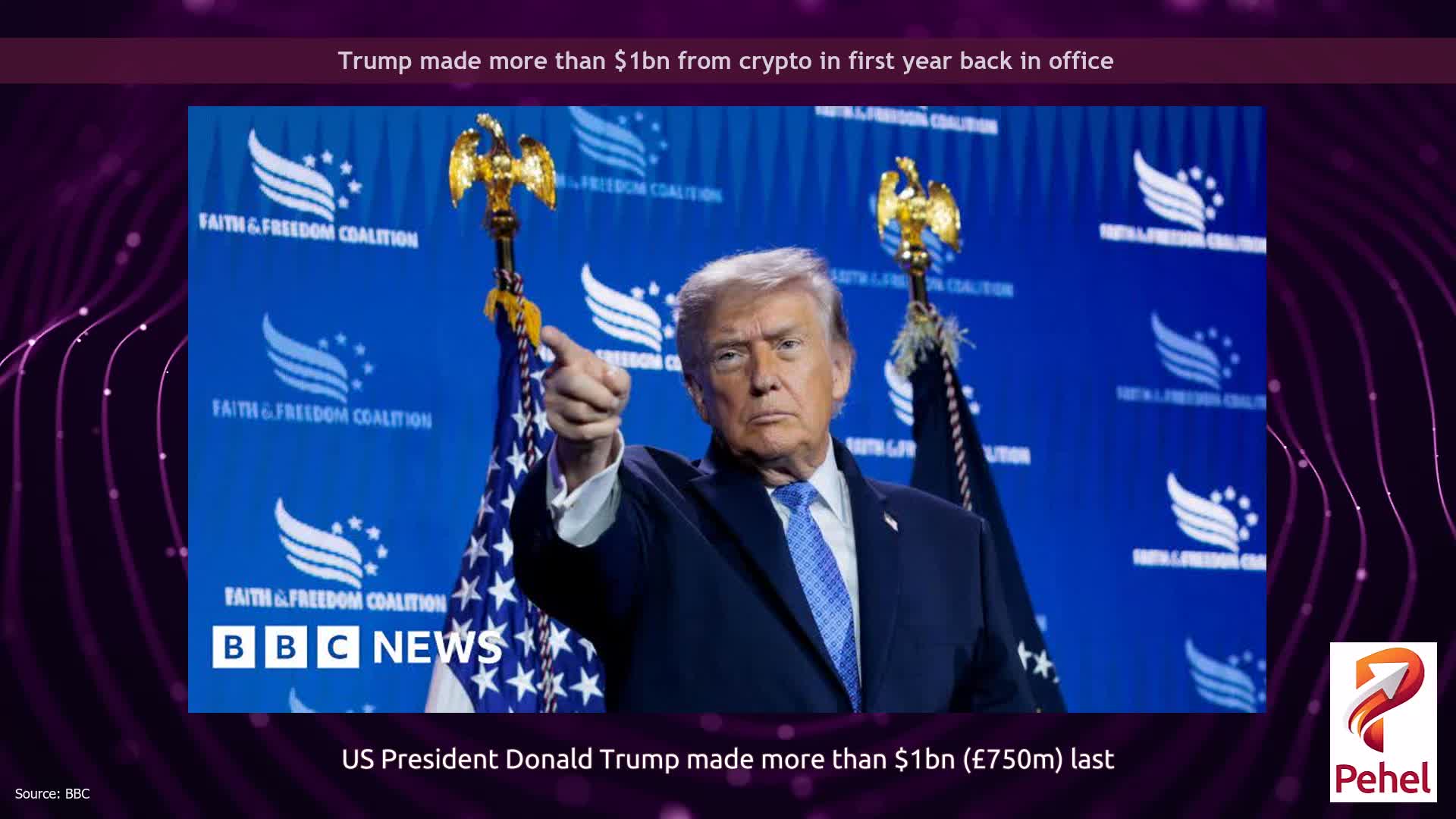Trump made more than $1bn from crypto in first year back in office