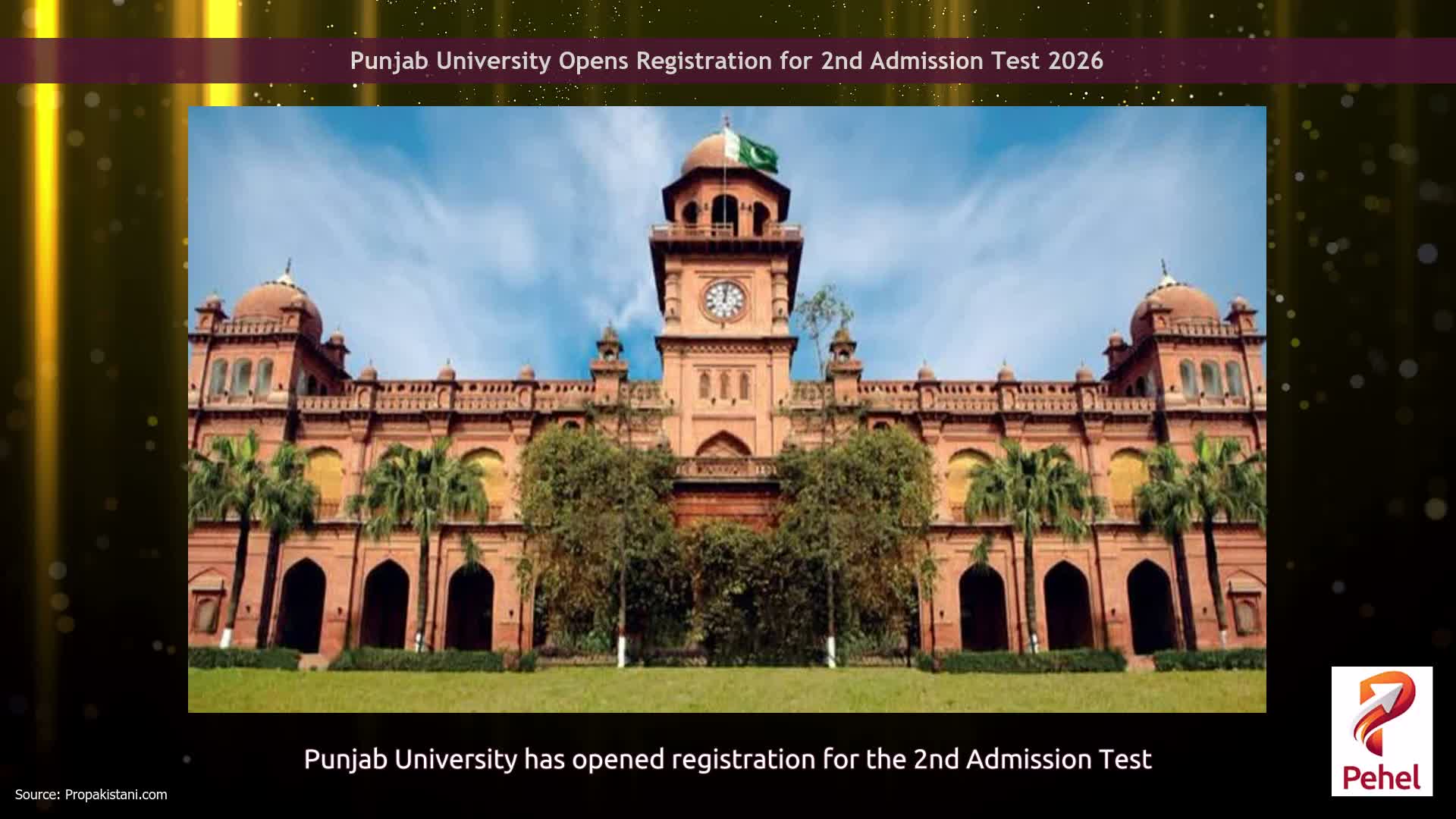 Punjab University Opens Registration for 2nd Admission Test 2026