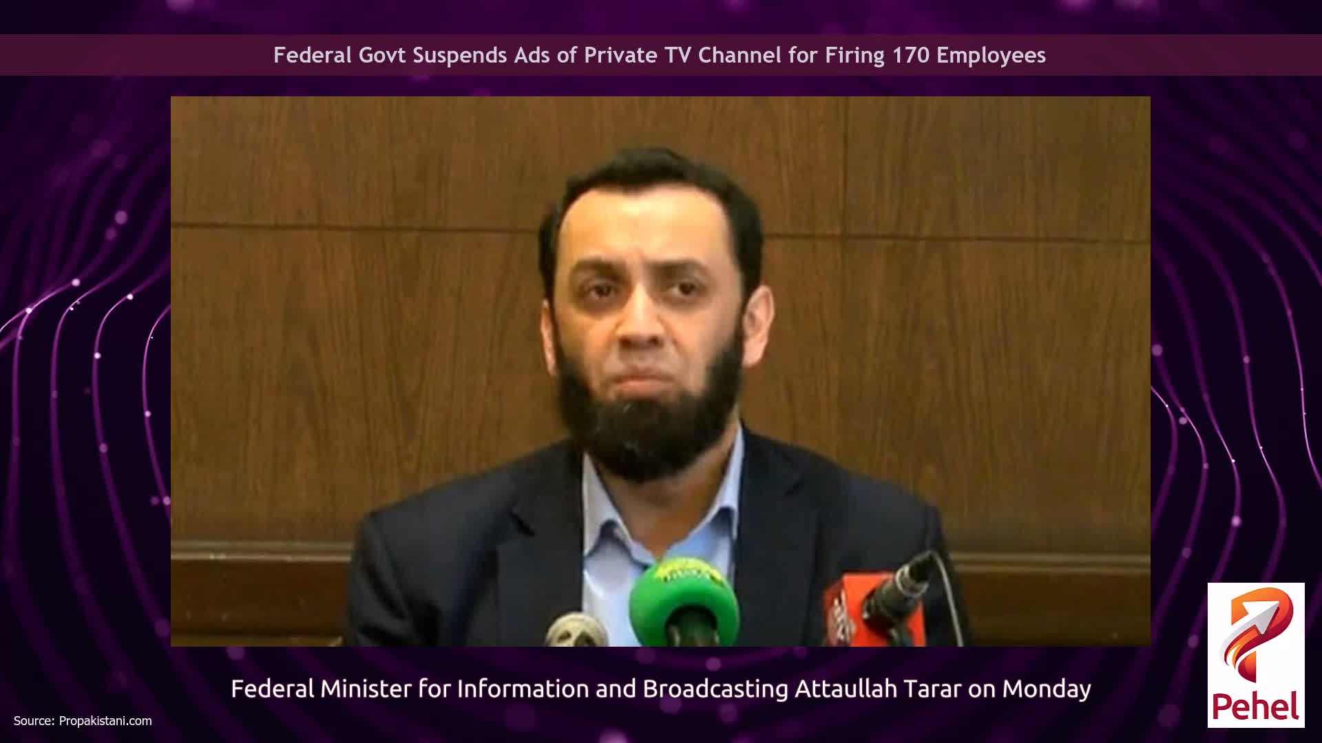 Federal Govt Suspends Ads of Private TV Channel for Firing 170 Employees