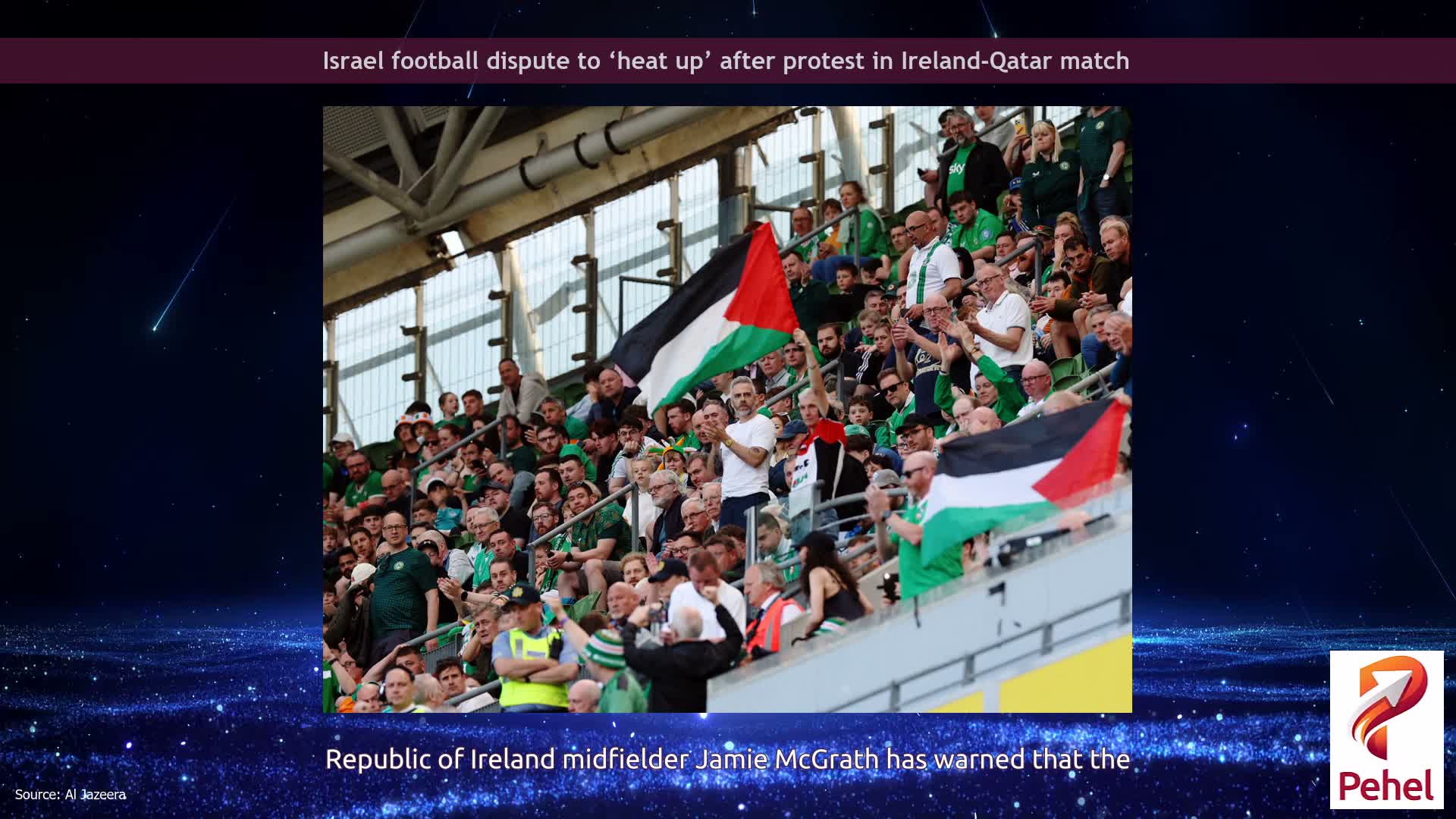 Israel football dispute to ‘heat up’ after protest in Ireland-Qatar match