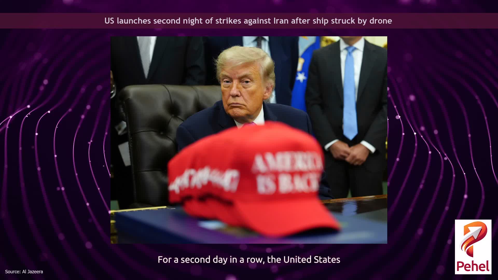 US launches second night of strikes against Iran after ship struck by drone