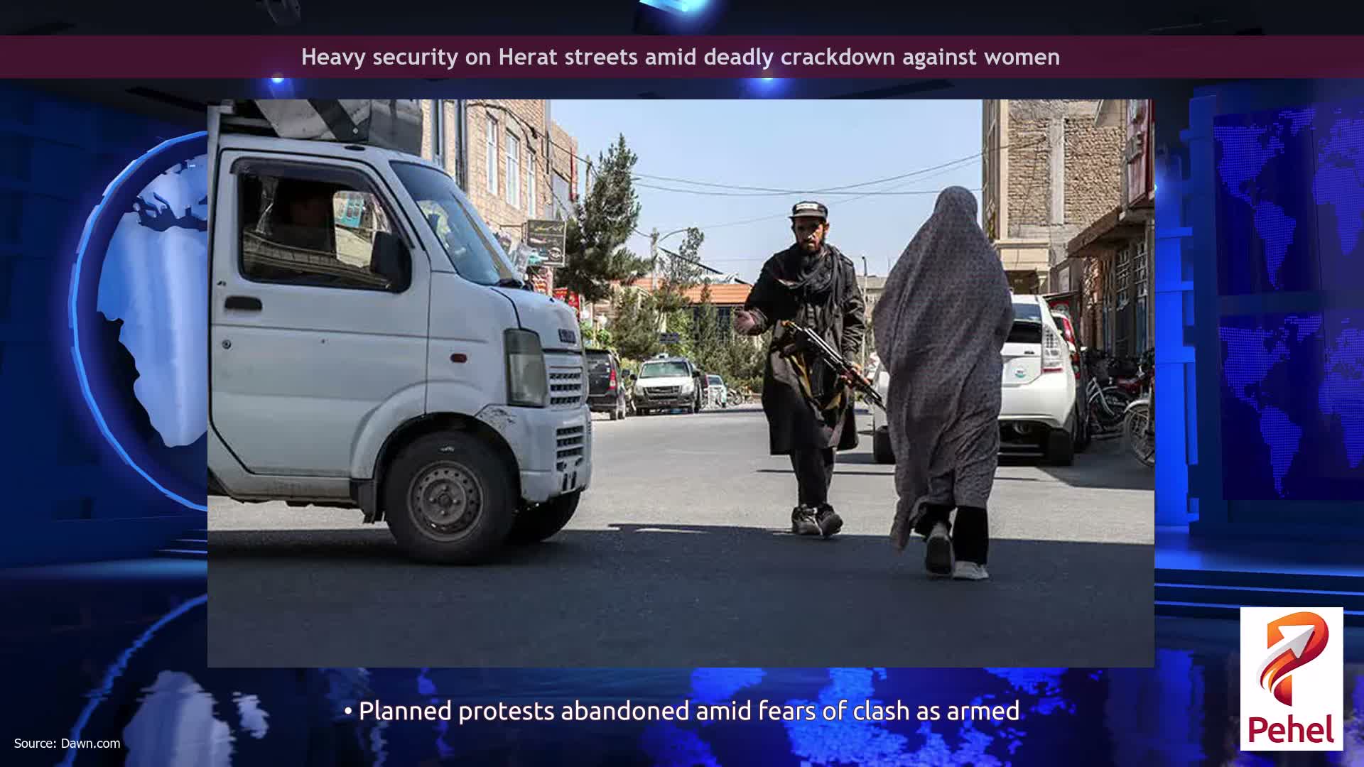 Heavy security on Herat streets amid deadly crackdown against women