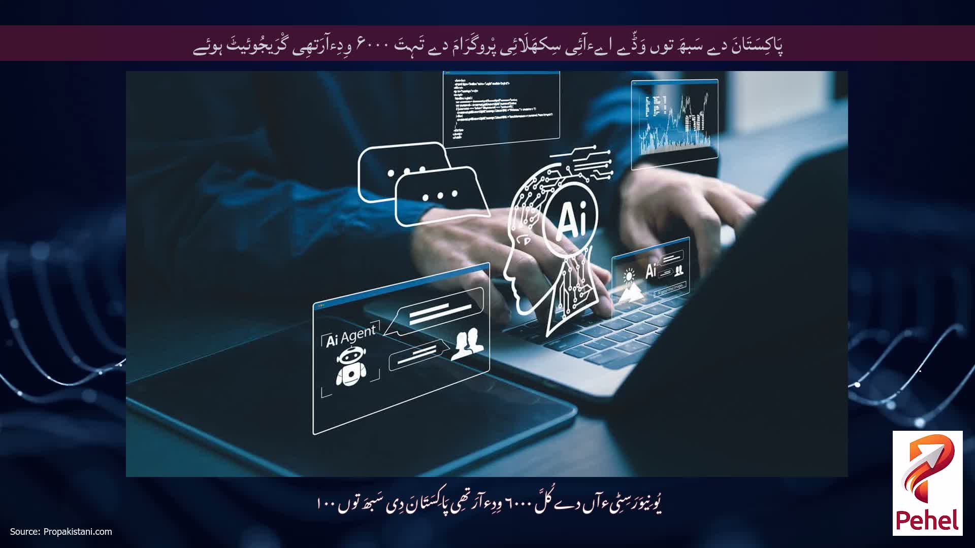 پَاکِسَتَانَ دے سَبھَ توں وَڈّے اےءآئِی سِکھَلَائِی پْروگَرَامَ دے تَہِتَ ۶۰۰۰ وِدِءآرَتھِی گْرَیجُوئیٹَ ہوئے