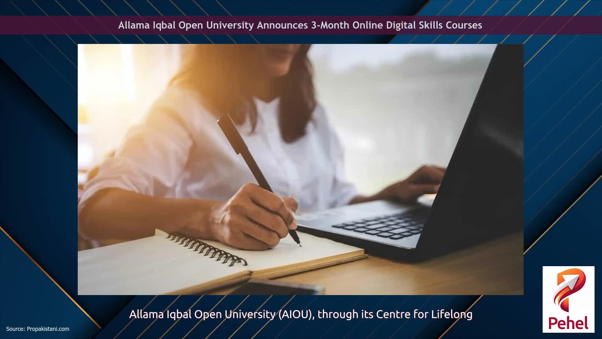 Allama Iqbal Open University Announces 3-Month Online Digital Skills Courses