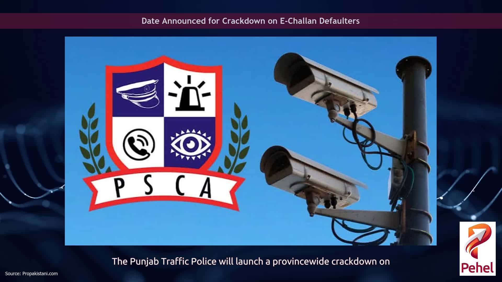 Date Announced for Crackdown on E-Challan Defaulters