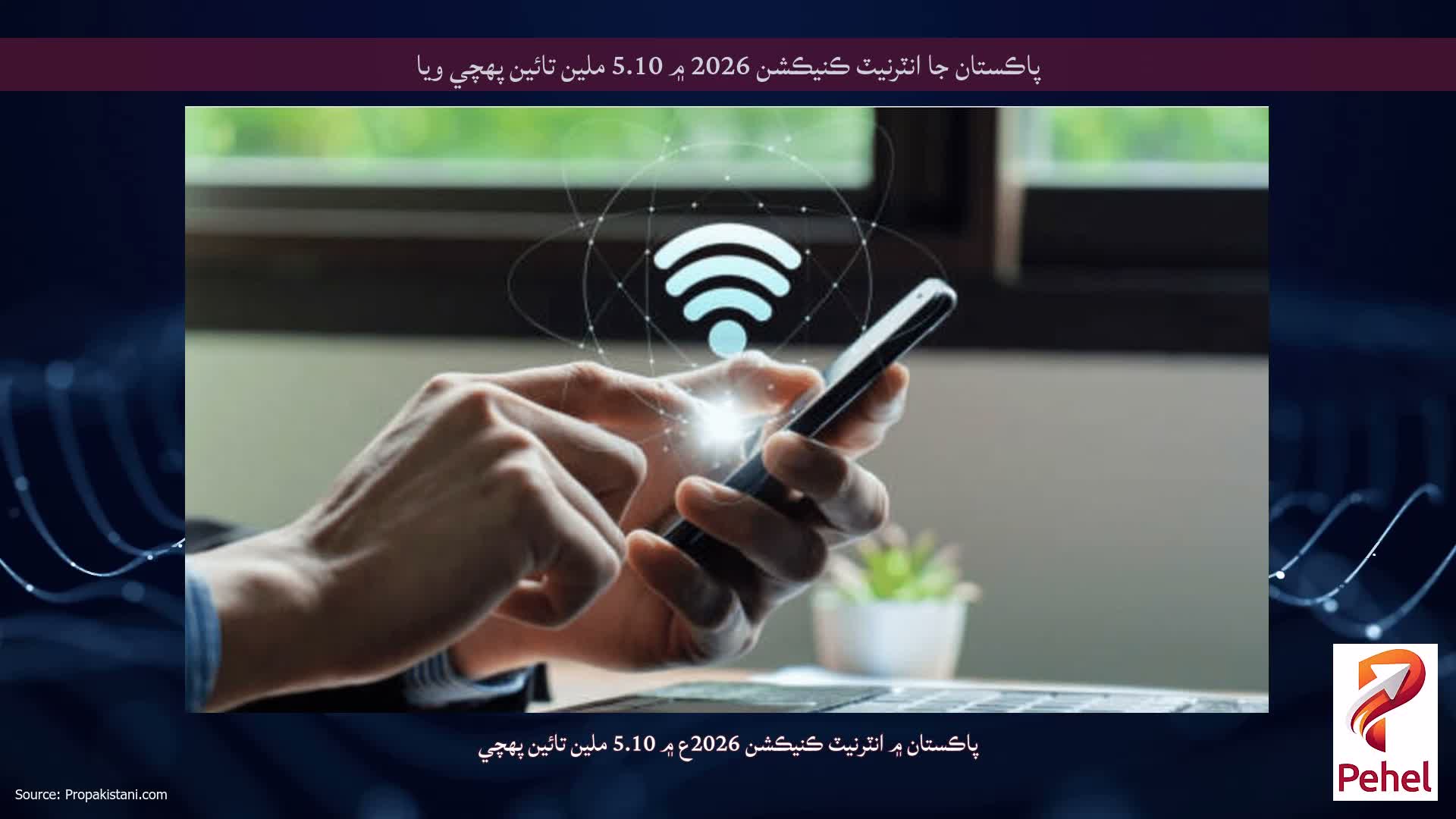 پاڪستان جا انٽرنيٽ ڪنيڪشن 2026 ۾ 5.10 ملين تائين پهچي ويا