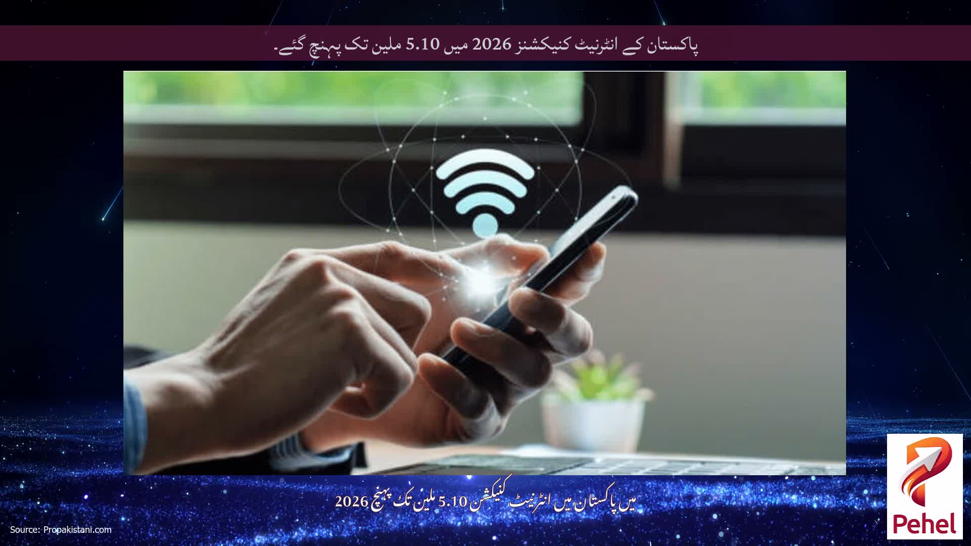 پاکستان کے انٹرنیٹ کنیکشنز 2026 میں 5.10 ملین تک پہنچ گئے۔