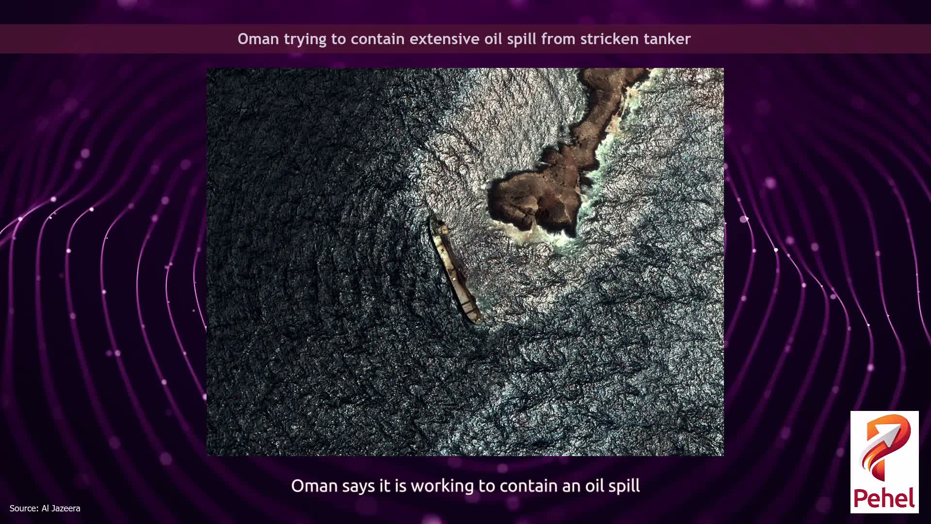 Oman trying to contain extensive oil spill from stricken tanker