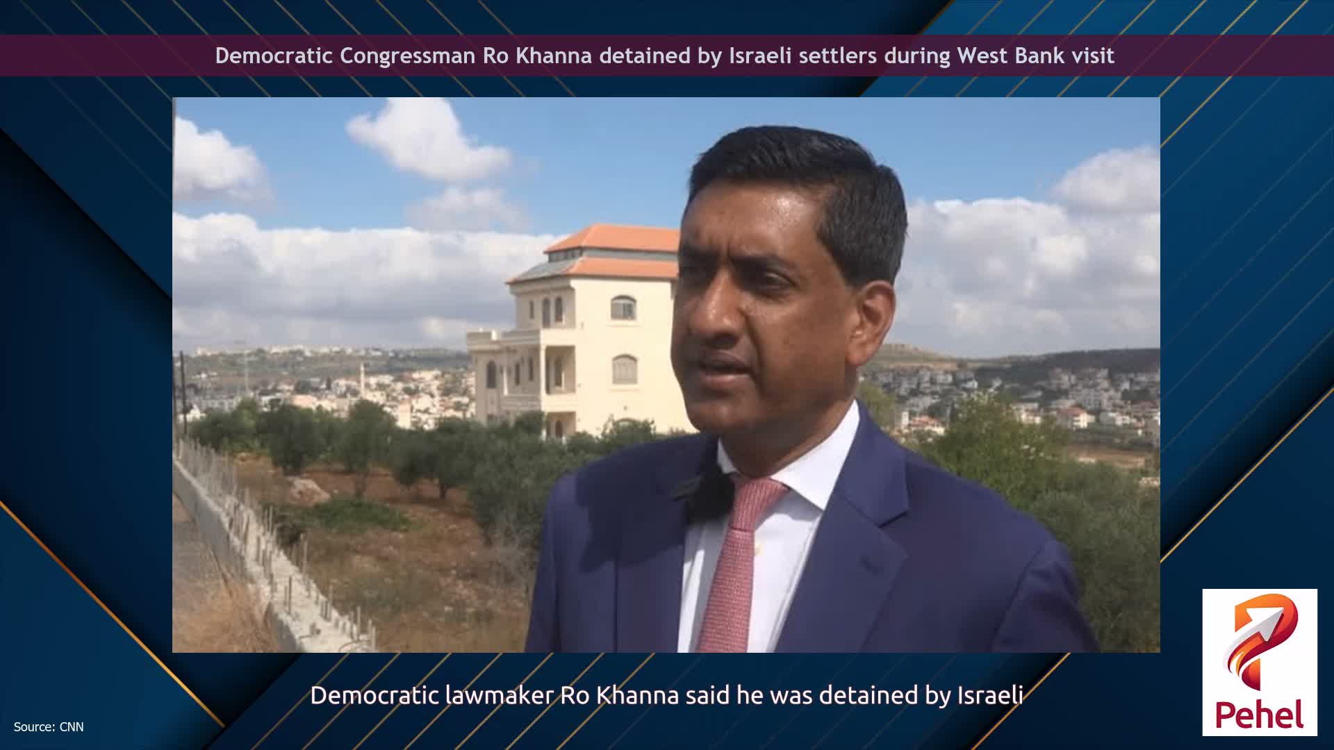 Democratic Congressman Ro Khanna detained by Israeli settlers during West Bank visit