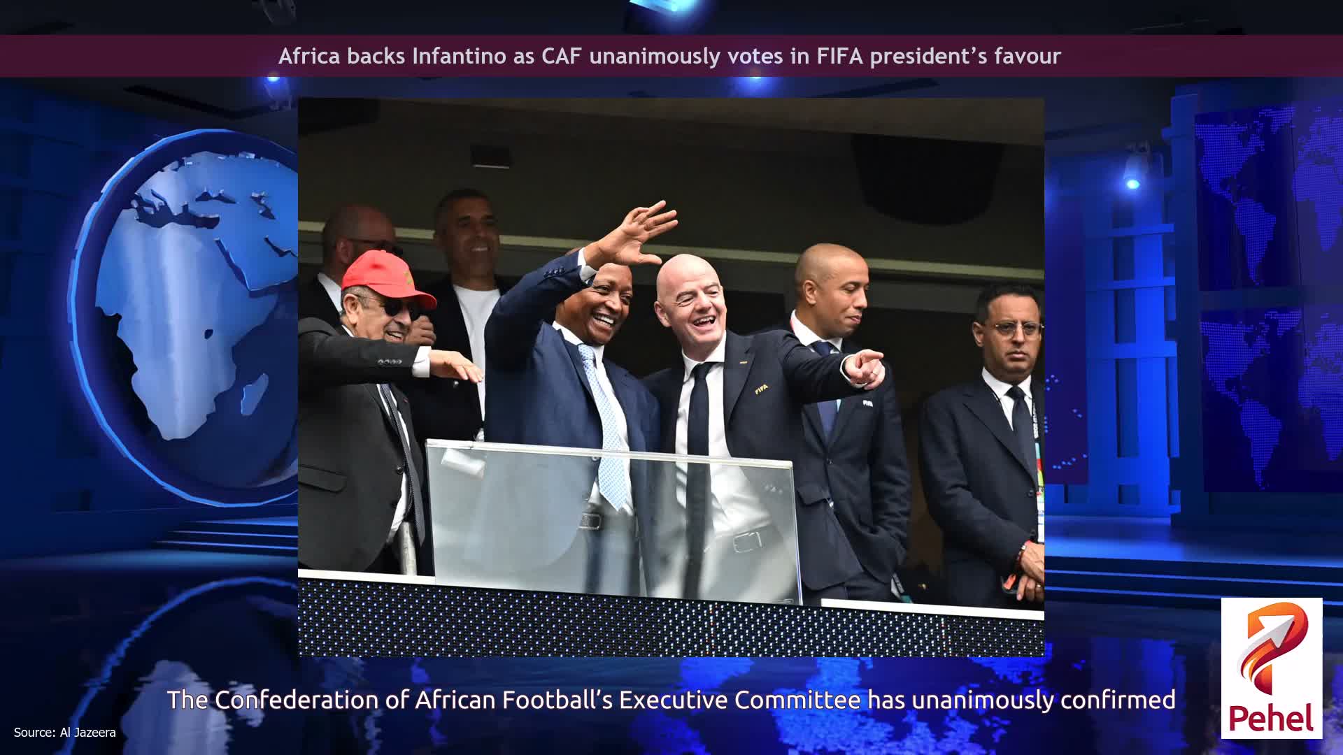 Africa backs Infantino as CAF unanimously votes in FIFA president’s favour
