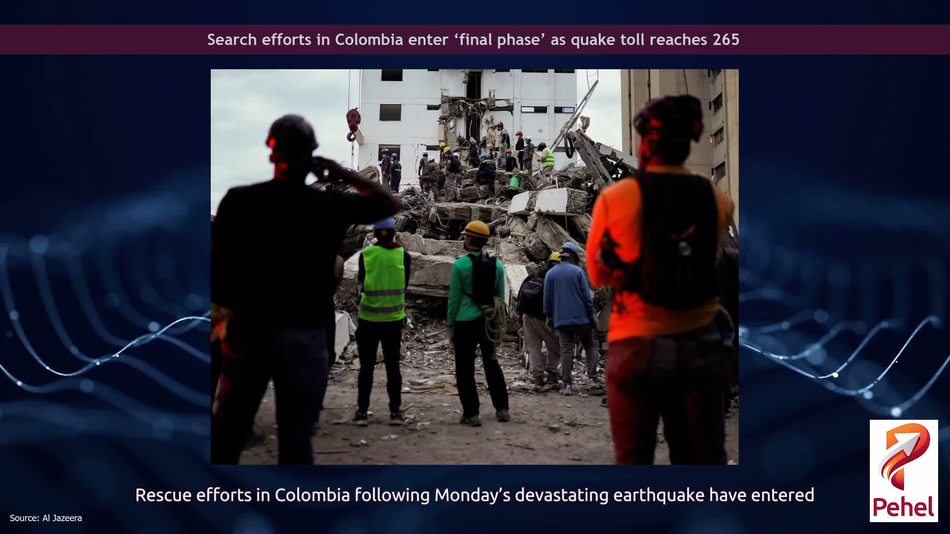 Search efforts in Colombia enter ‘final phase’ as quake toll reaches 265