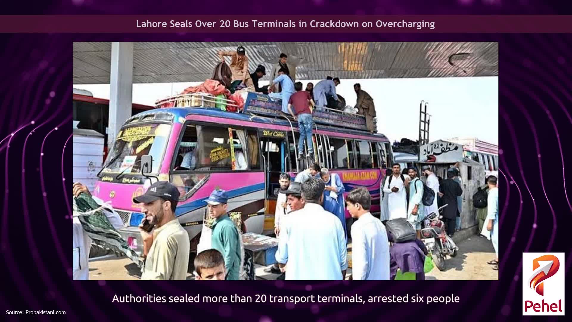 Lahore Seals Over 20 Bus Terminals in Crackdown on Overcharging