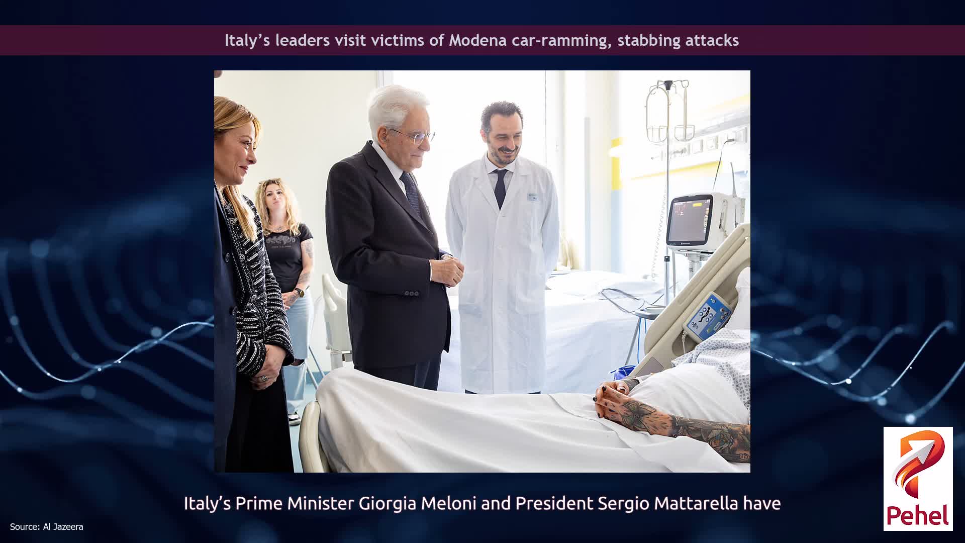 Italy’s leaders visit victims of Modena car-ramming, stabbing attacks