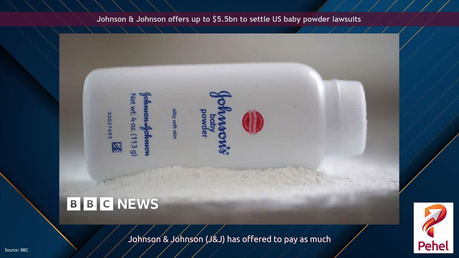 Johnson & Johnson offers up to $5.5bn to settle US baby powder lawsuits