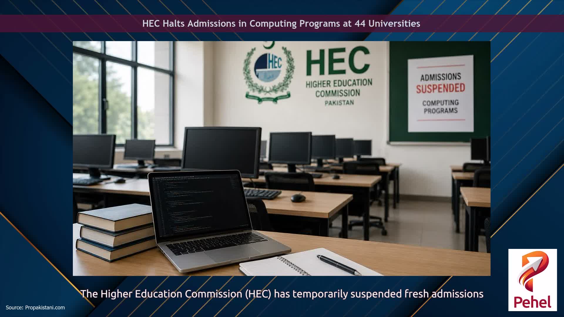 HEC Halts Admissions in Computing Programs at 44 Universities