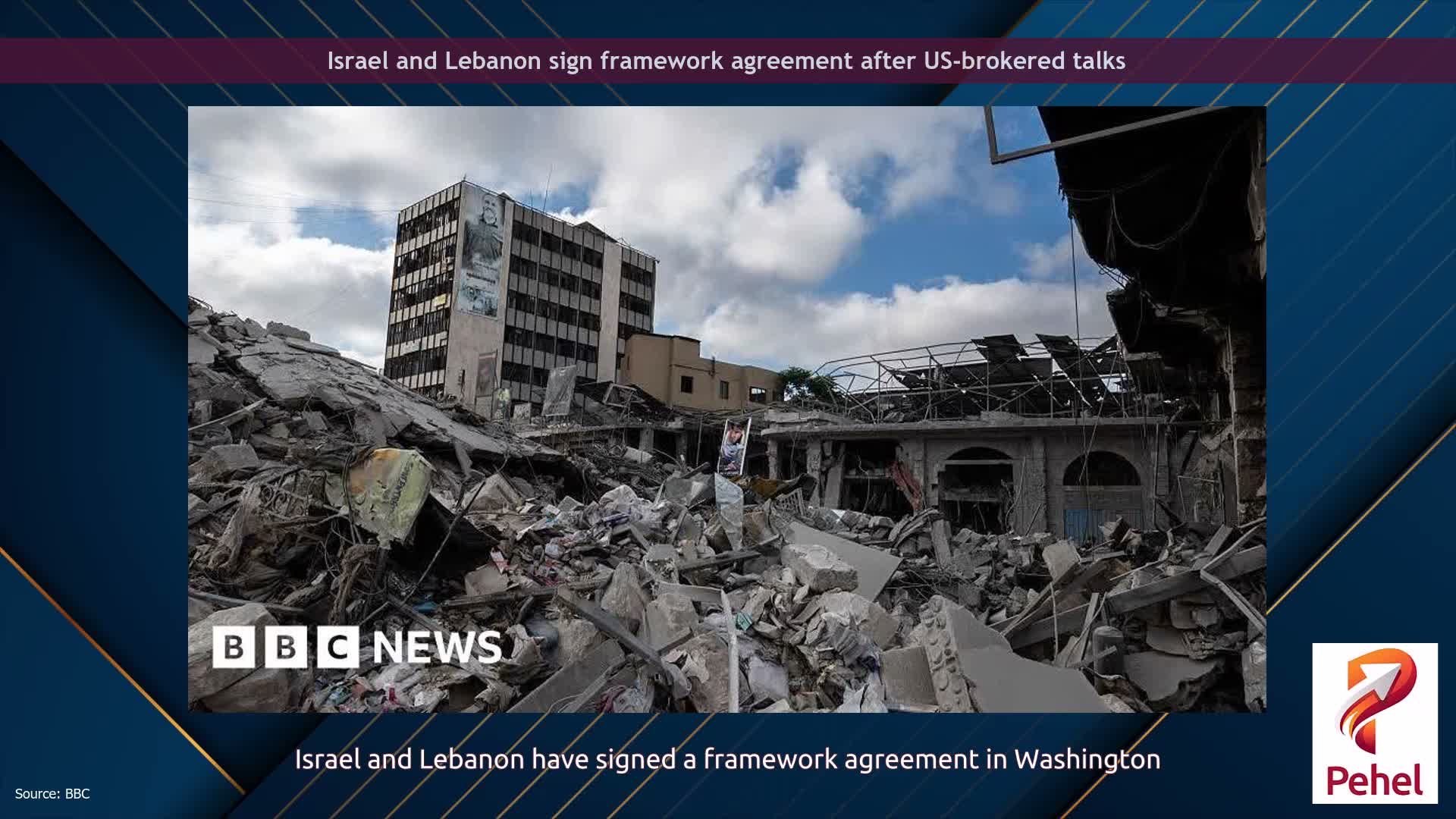 Israel and Lebanon sign framework agreement after US-brokered talks