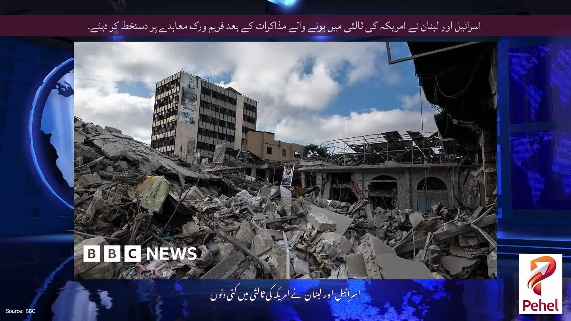 اسرائیل اور لبنان نے امریکہ کی ثالثی میں ہونے والے مذاکرات کے بعد فریم ورک معاہدے پر دستخط کر دیئے۔