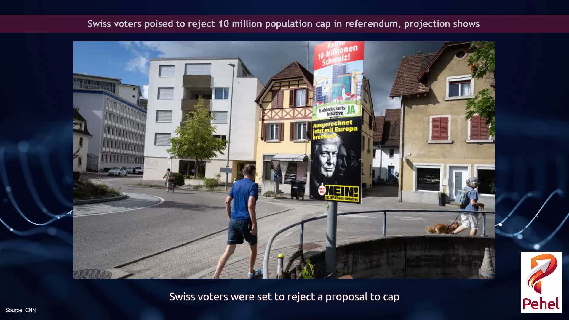 Swiss voters poised to reject 10 million population cap in referendum, projection shows