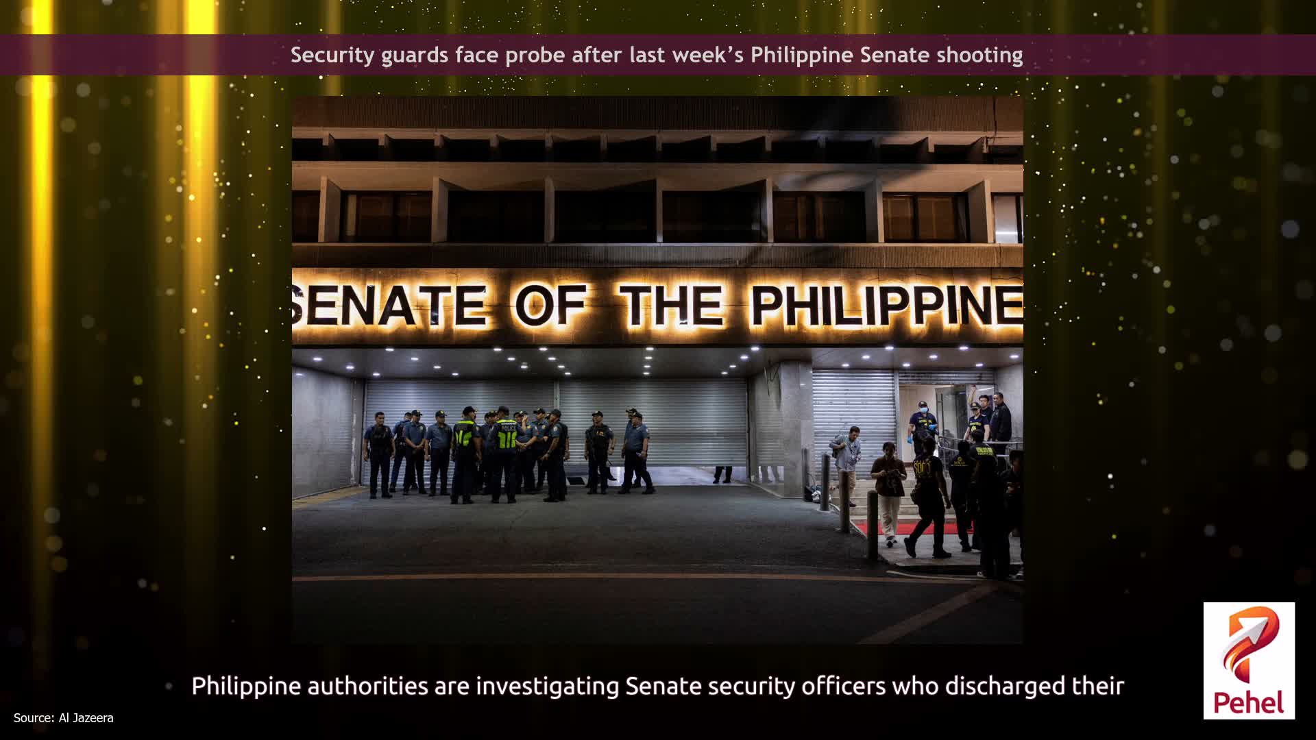 Security guards face probe after last week’s Philippine Senate shooting