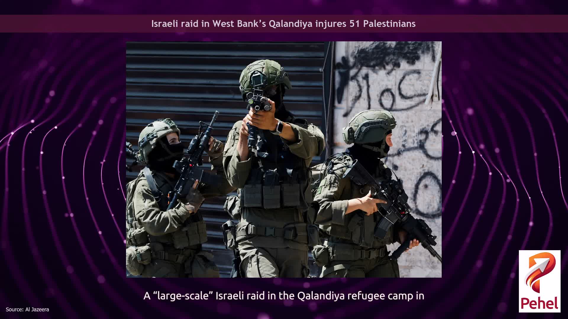 Israeli raid in West Bank’s Qalandiya injures 51 Palestinians