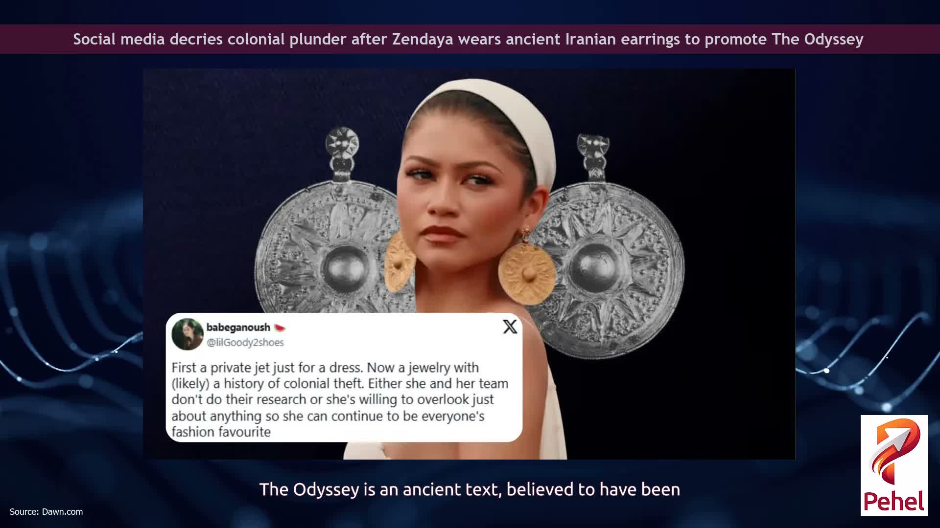Social media decries colonial plunder after Zendaya wears ancient Iranian earrings to promote The Odyssey
