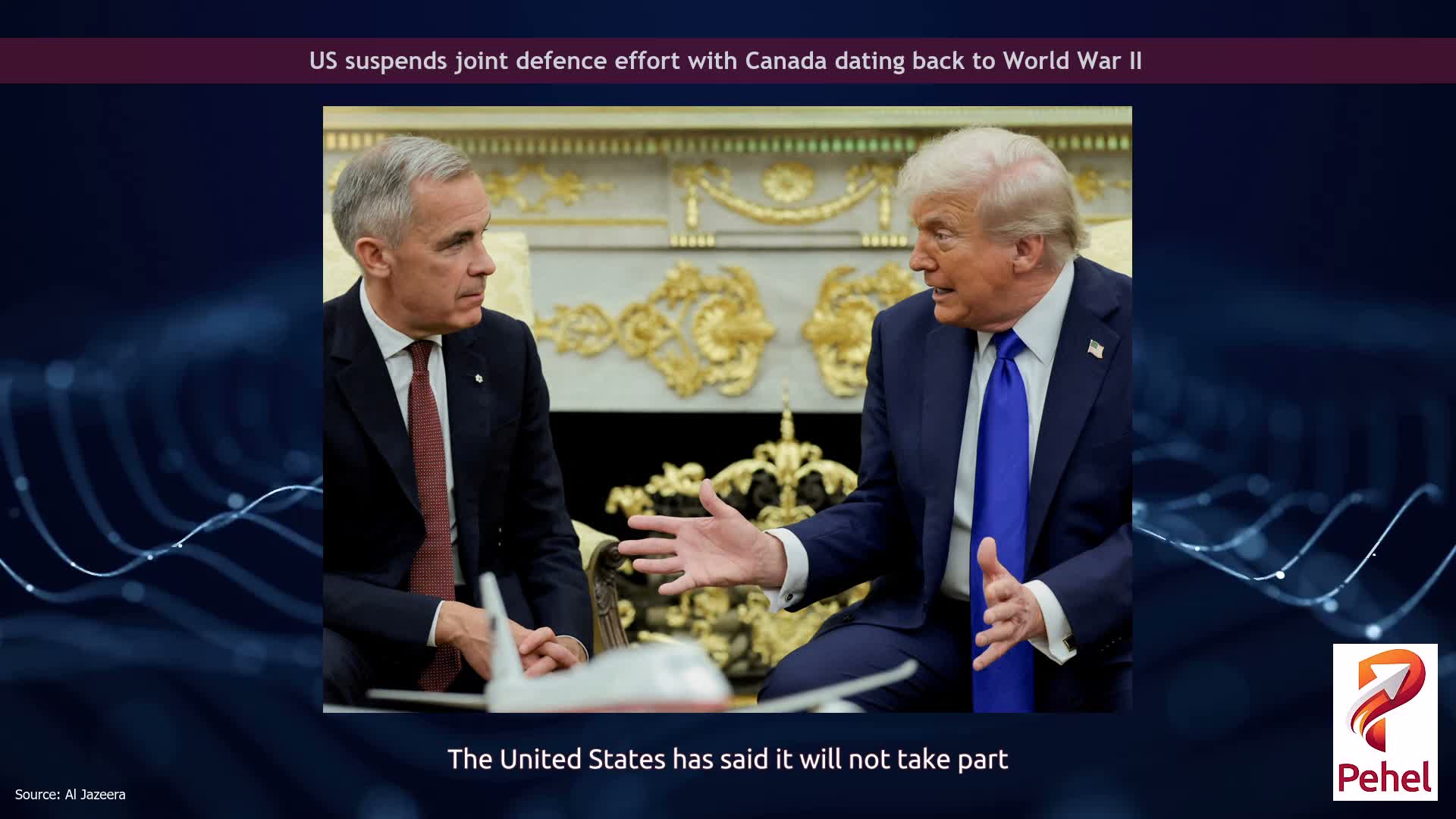 US suspends joint defence effort with Canada dating back to World War II
