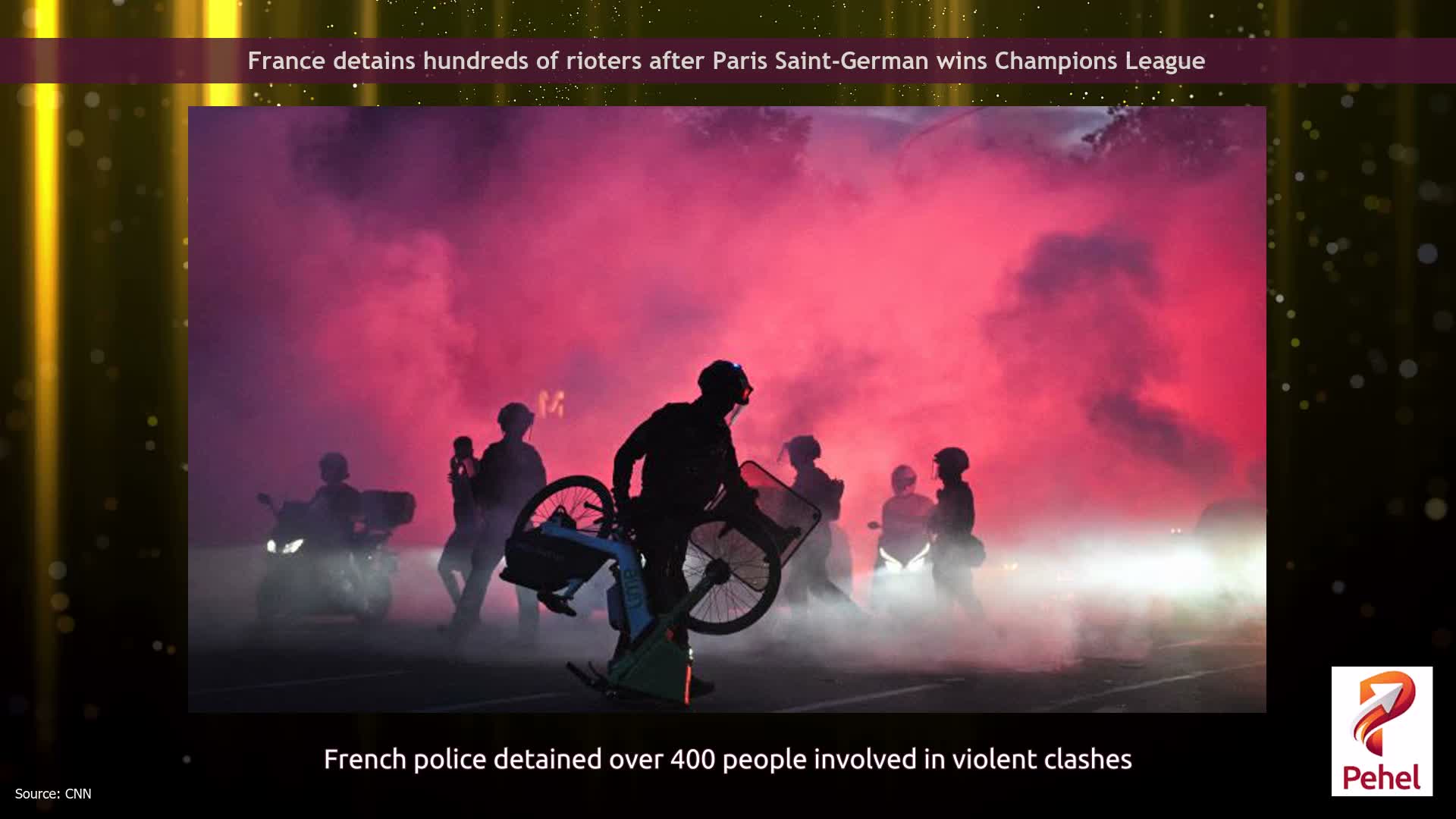 France detains hundreds of rioters after Paris Saint-German wins Champions League