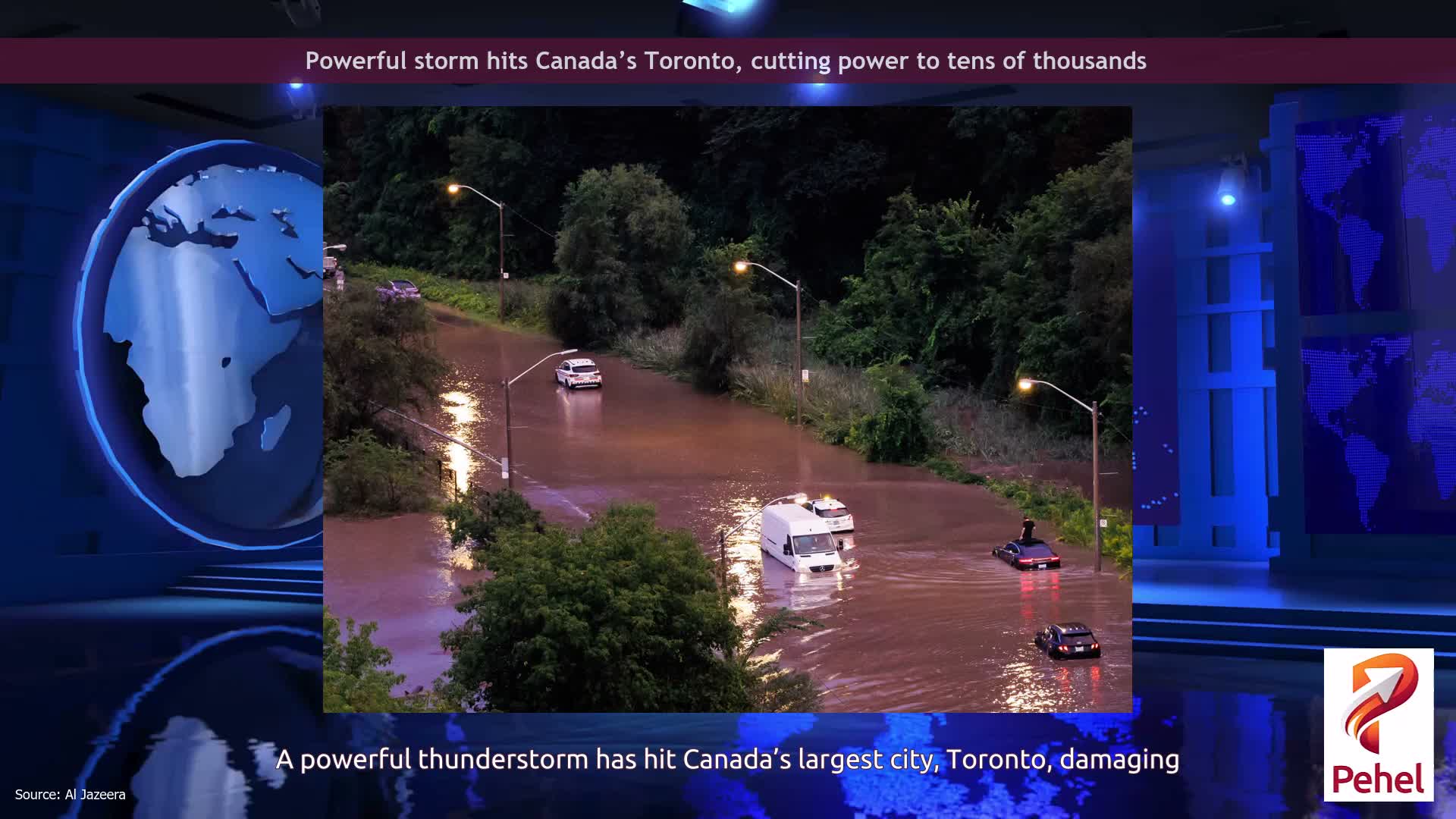 Powerful storm hits Canada’s Toronto, cutting power to tens of thousands