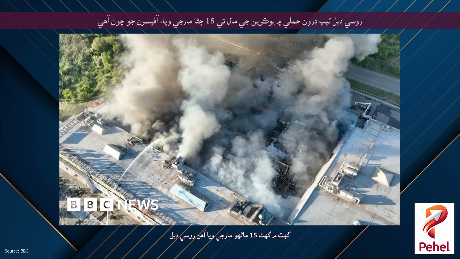 روسي ڊبل ٽيپ ڊرون حملي ۾ يوڪرين جي مال تي 15 ڄڻا مارجي ويا، آفيسرن جو چوڻ آهي