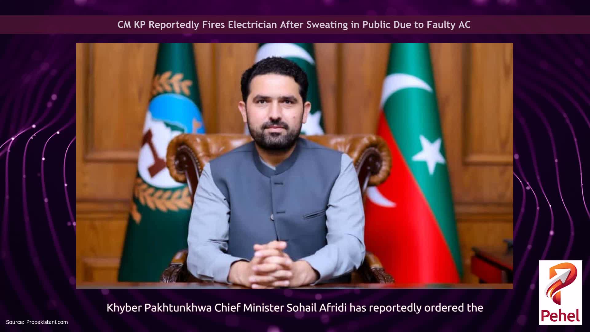 CM KP Reportedly Fires Electrician After Sweating in Public Due to Faulty AC
