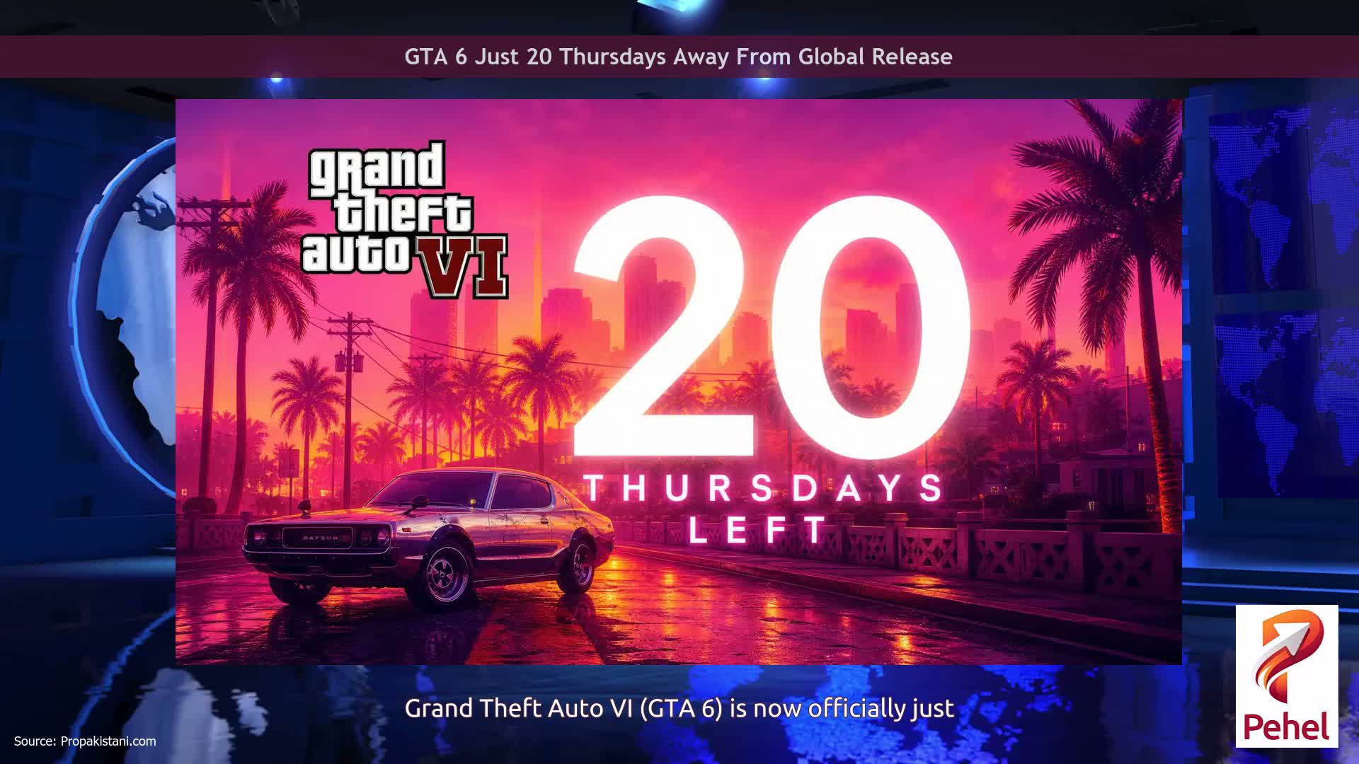 GTA 6 Just 20 Thursdays Away From Global Release