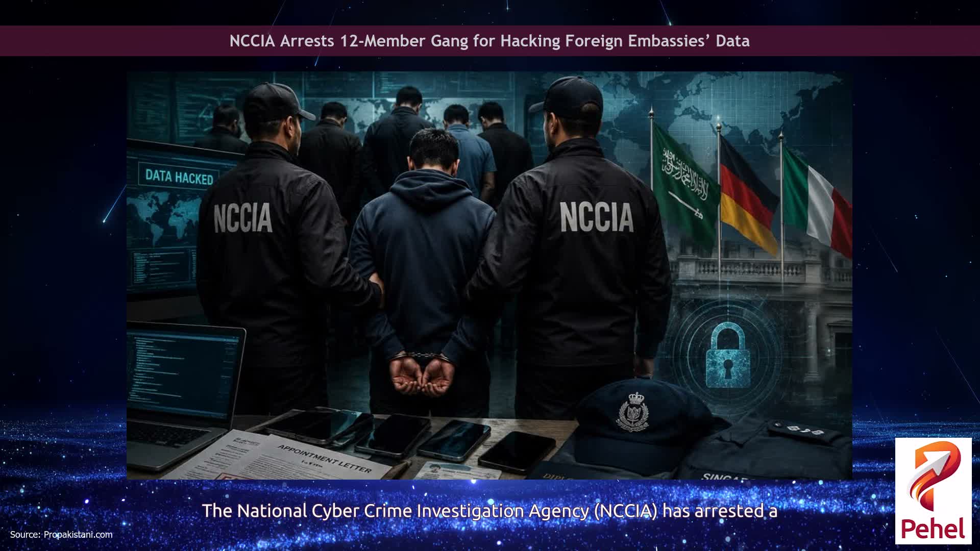 NCCIA Arrests 12-Member Gang for Hacking Foreign Embassies’ Data