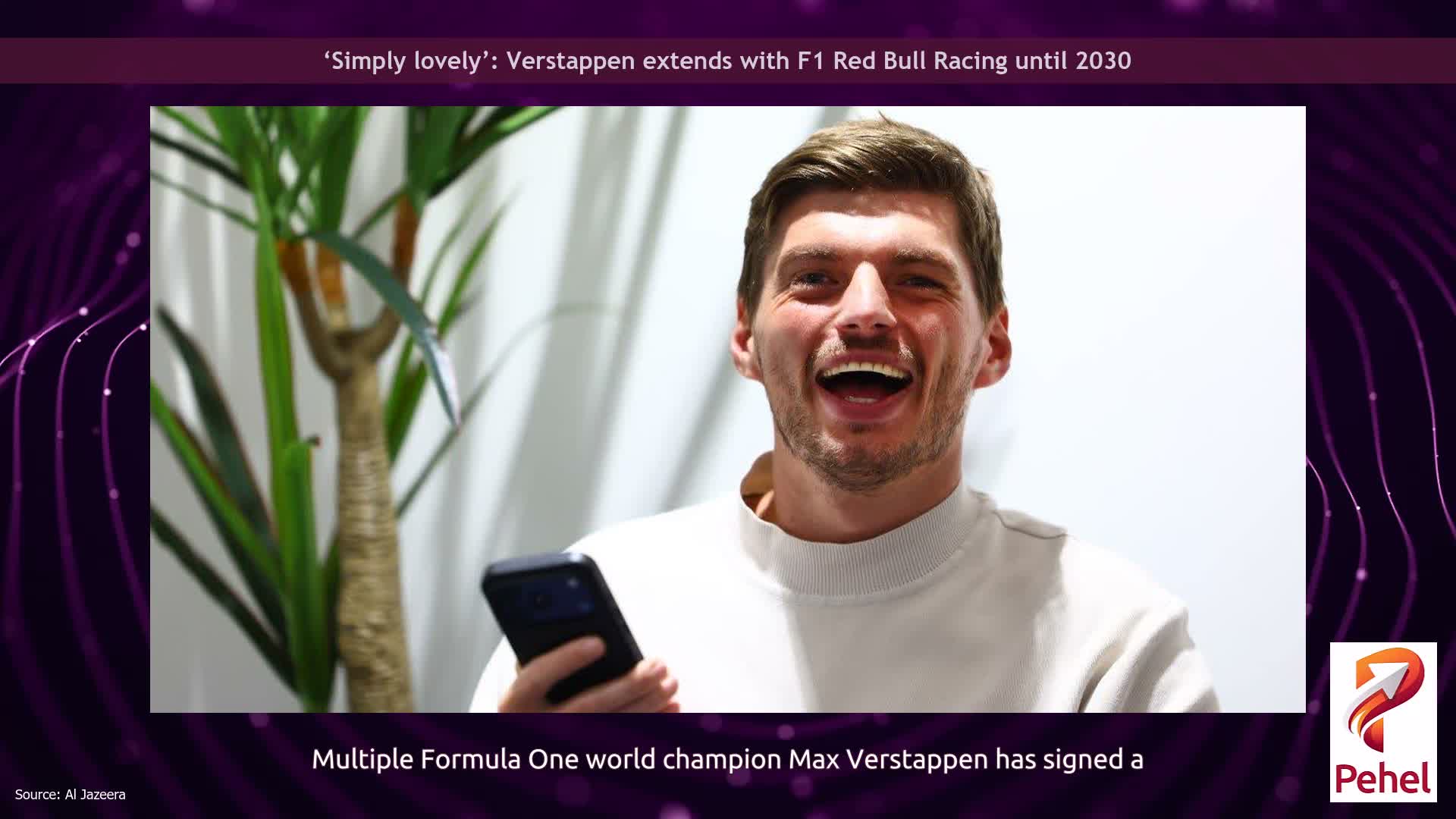‘Simply lovely’: Verstappen extends with F1 Red Bull Racing until 2030