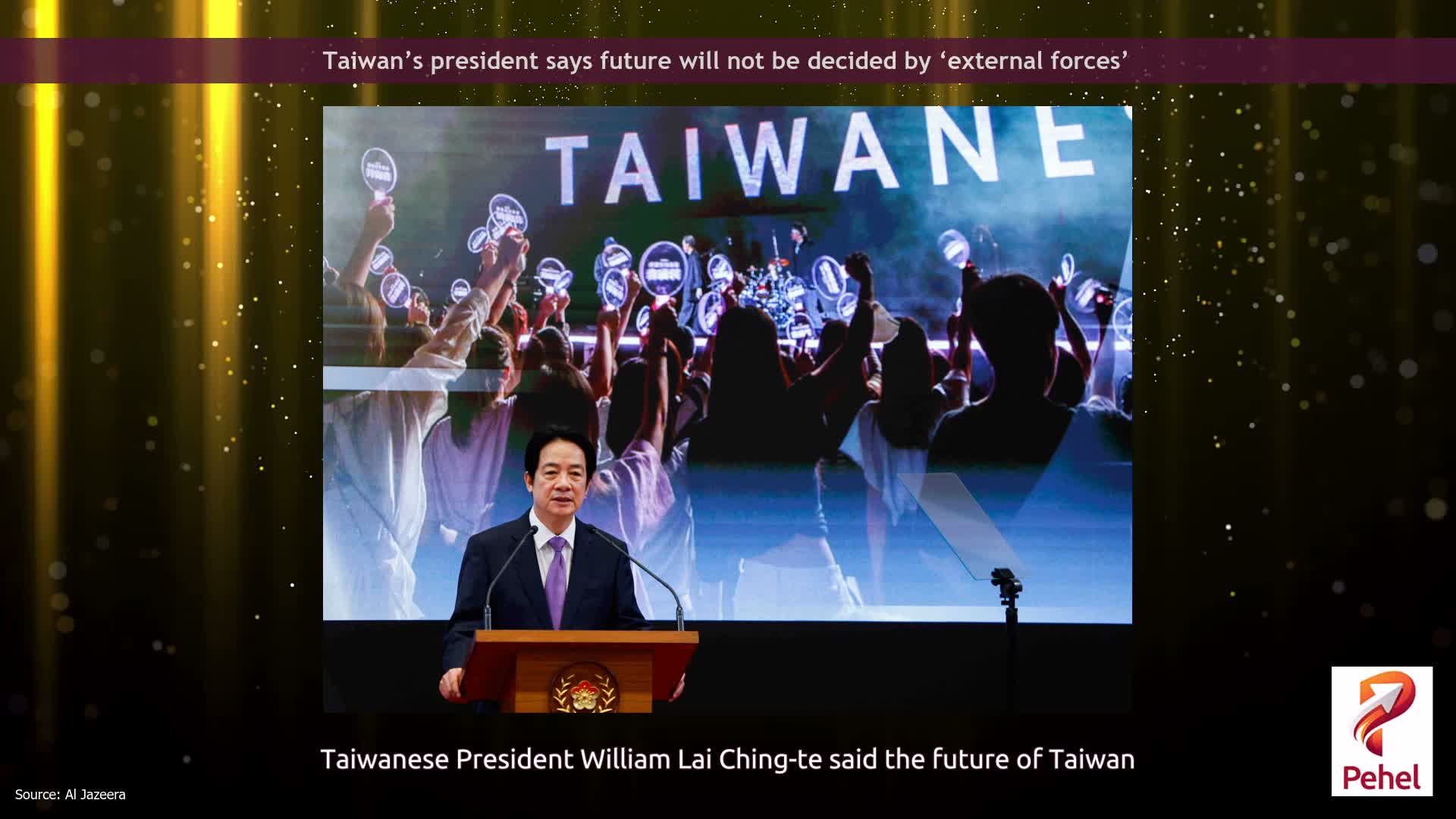 Taiwan’s president says future will not be decided by ‘external forces’