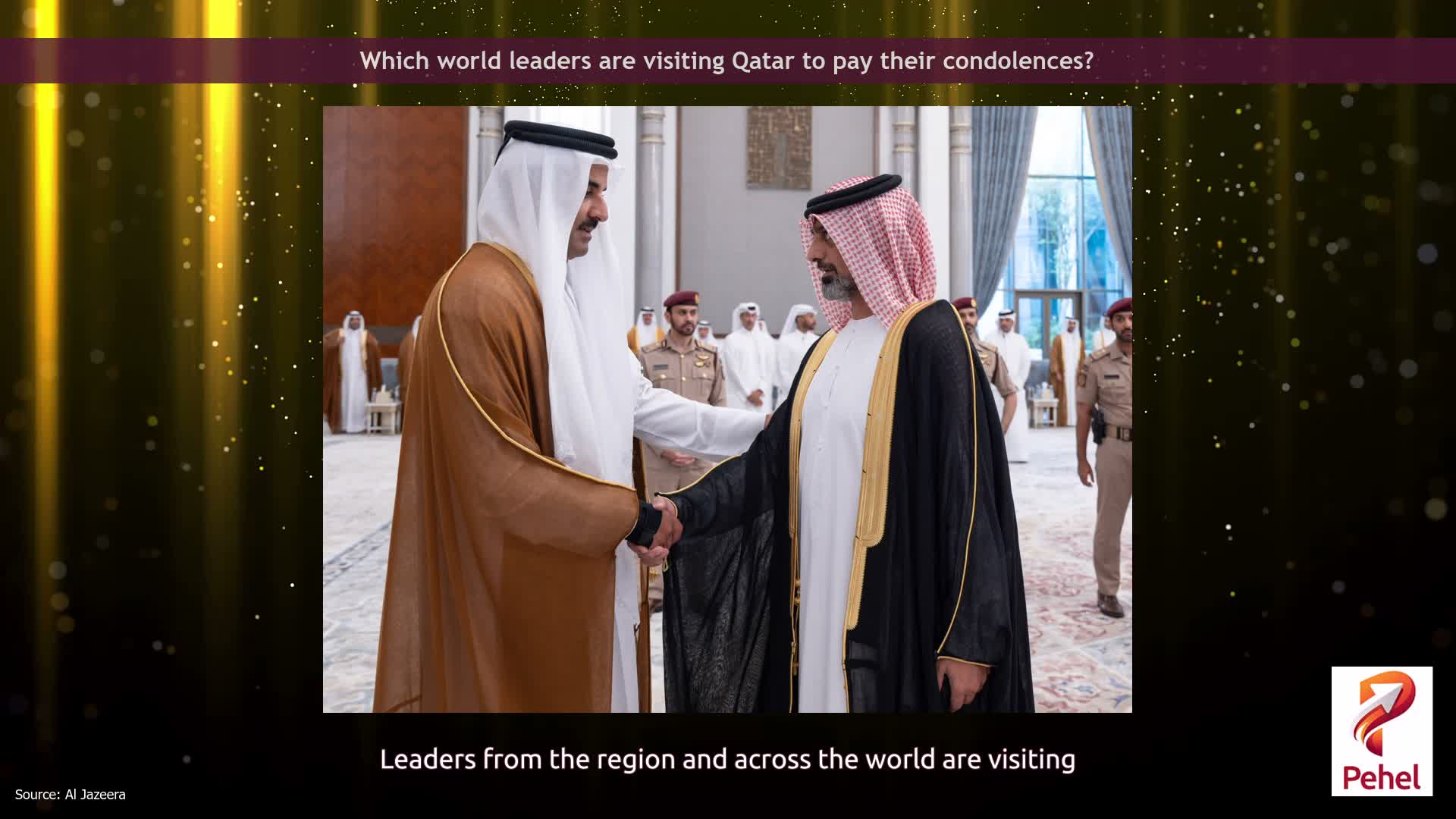 Which world leaders are visiting Qatar to pay their condolences?