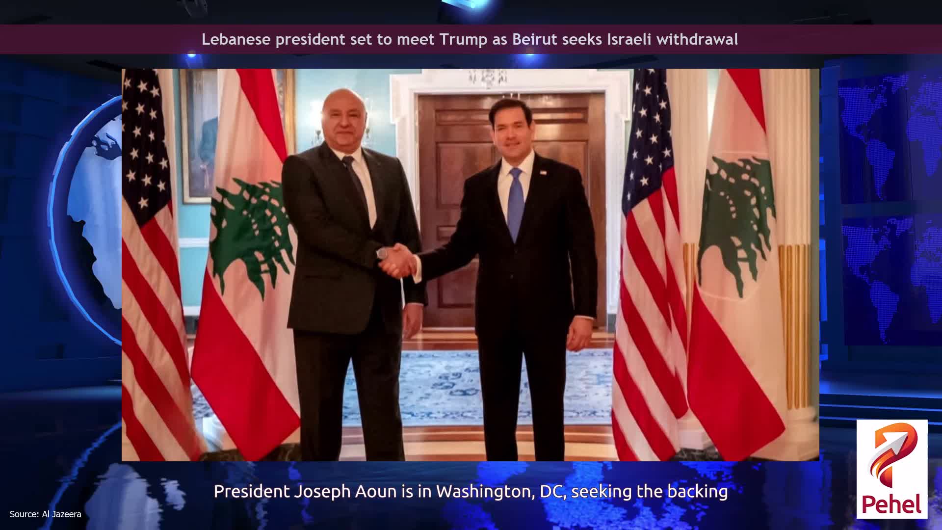 Lebanese president set to meet Trump as Beirut seeks Israeli withdrawal