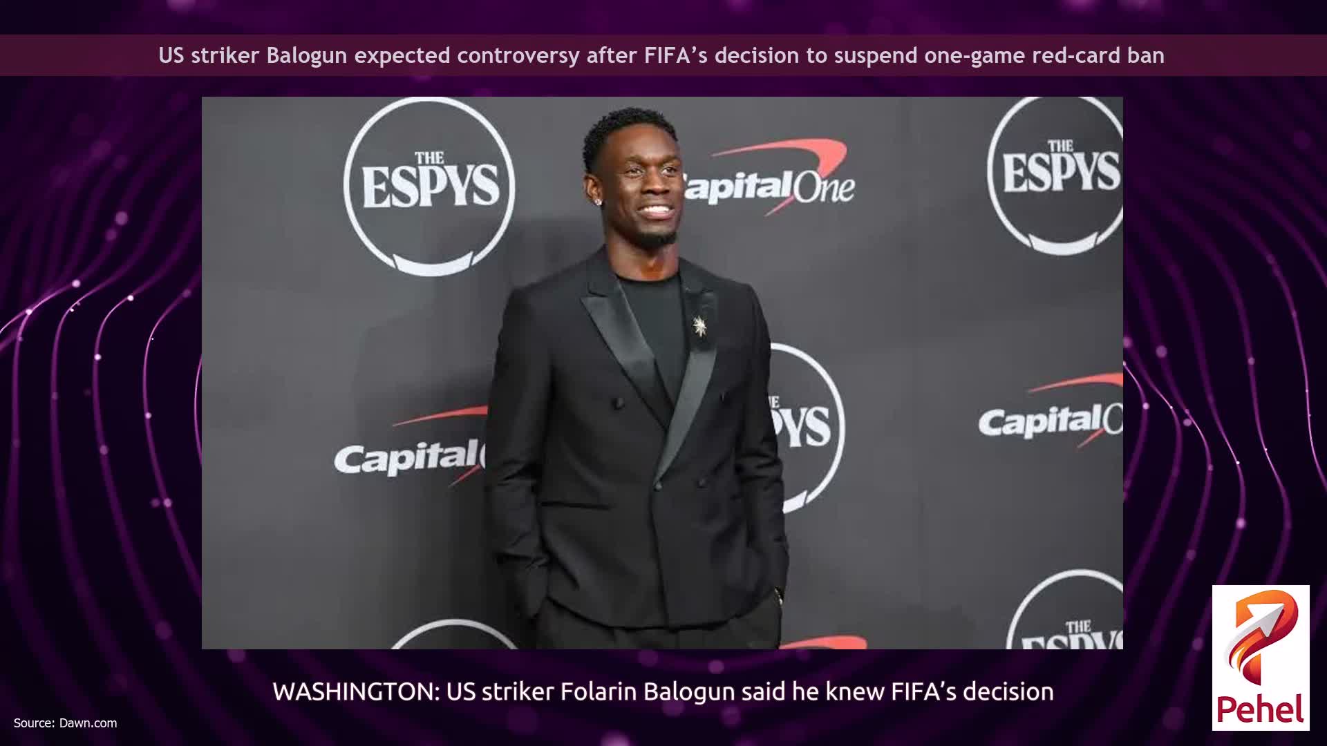 US striker Balogun expected controversy after FIFA’s decision to suspend one-game red-card ban