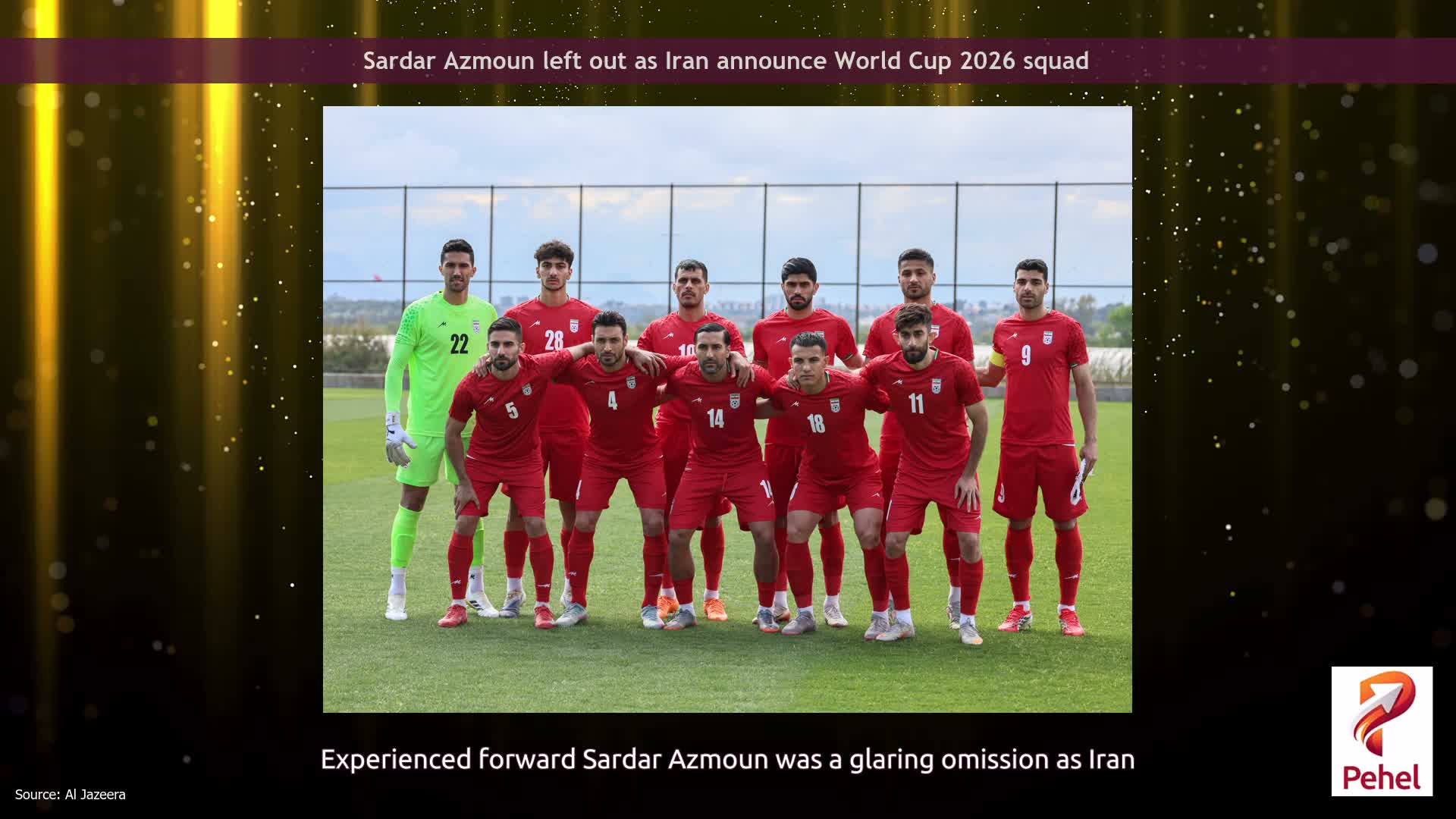 Sardar Azmoun left out as Iran announce World Cup 2026 squad