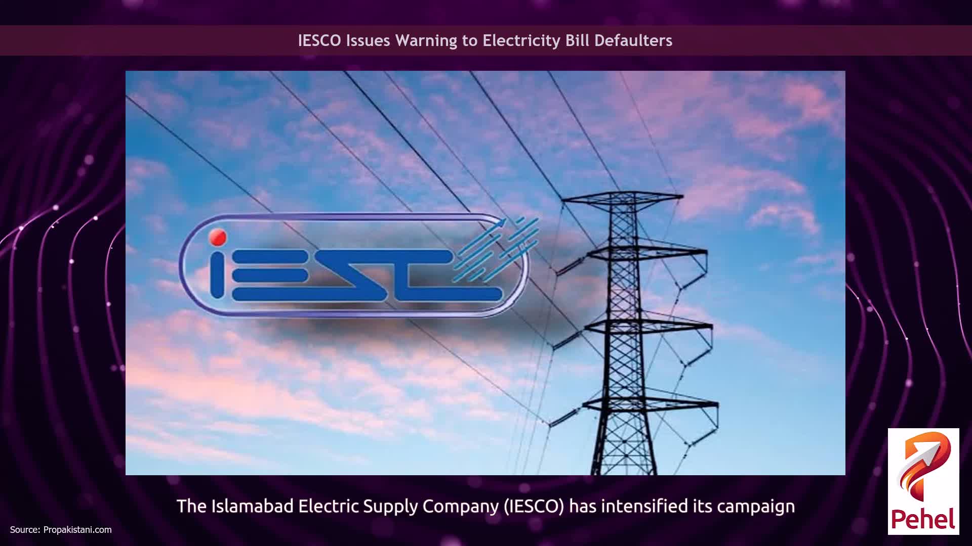 IESCO Issues Warning to Electricity Bill Defaulters