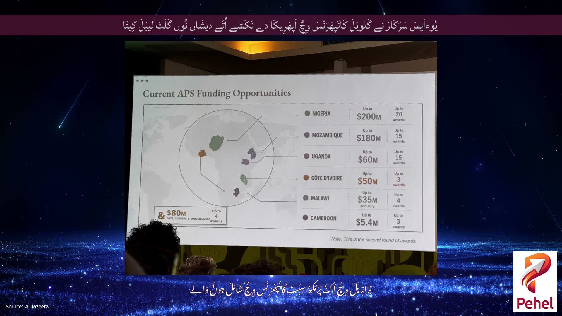 یُوءاَیسَ سَرَکَارَ نے گَلوبَلَ کَانَپھَرَن٘سَ وِچَّ اَپھَرِیکَا دے نَکَشے اُتّے دیشَاں نُوں گَلَتَ لیبَلَ کِیتَا