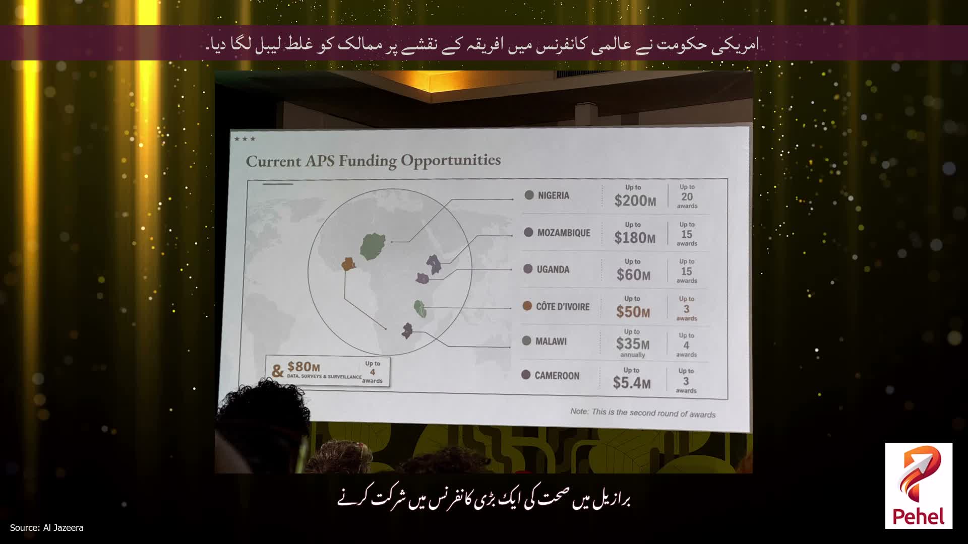 امریکی حکومت نے عالمی کانفرنس میں افریقہ کے نقشے پر ممالک کو غلط لیبل لگا دیا۔