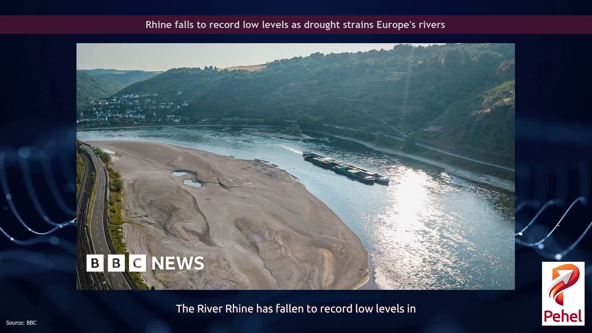 Rhine falls to record low levels as drought strains Europe's rivers