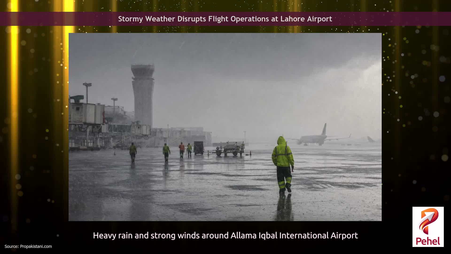 Stormy Weather Disrupts Flight Operations at Lahore Airport
